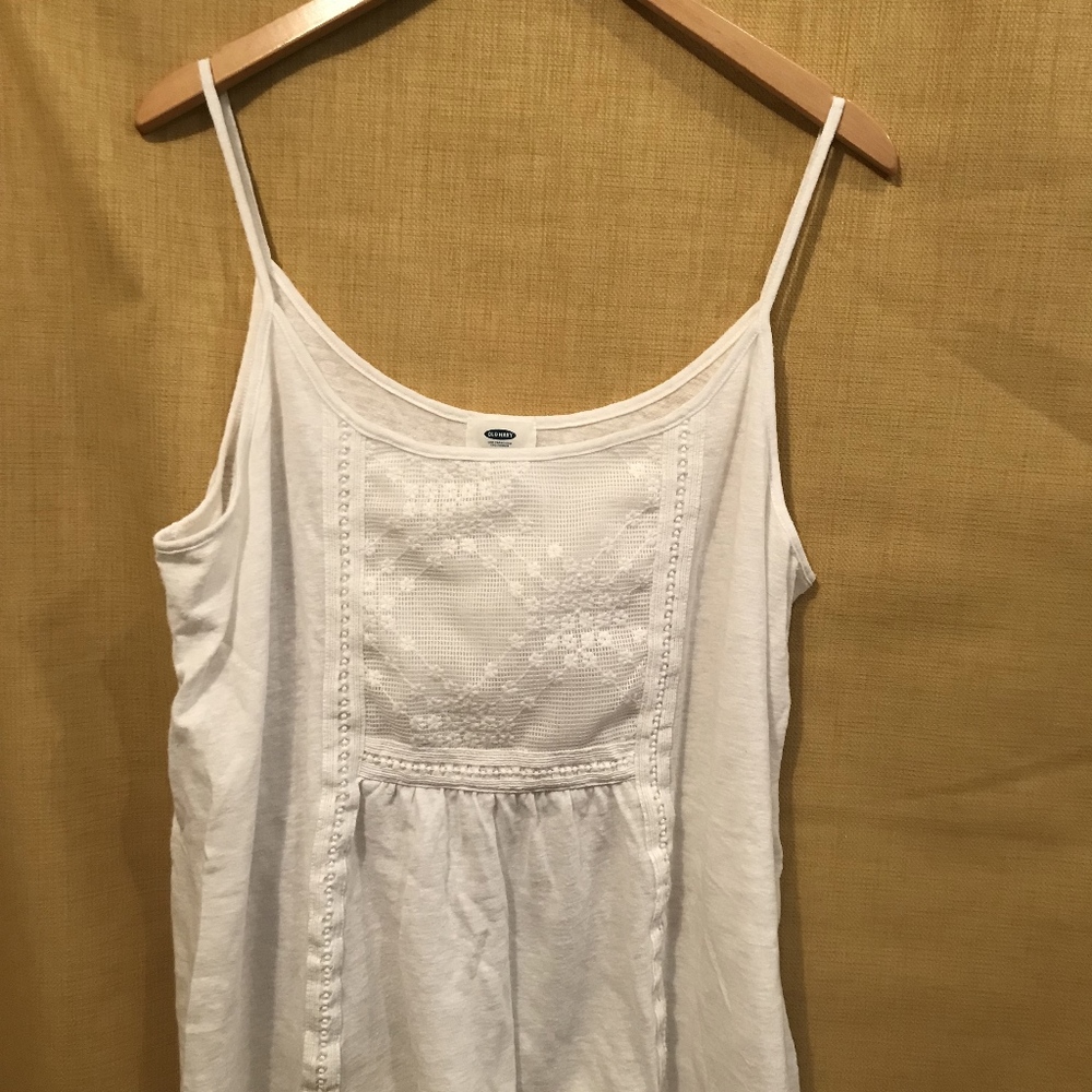 Old Navy White Cotton Tank